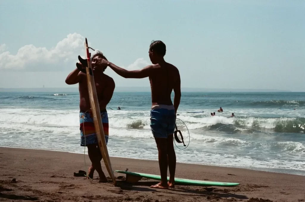 two man at the echo beach