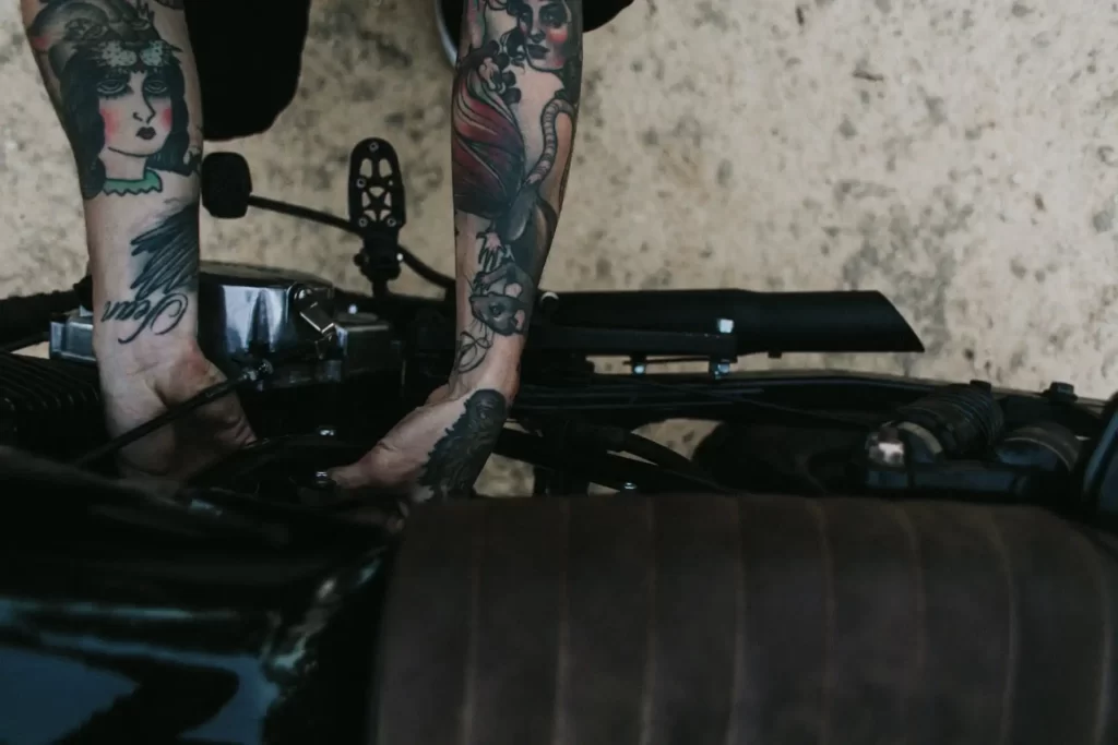 engine checking before bike rental bali