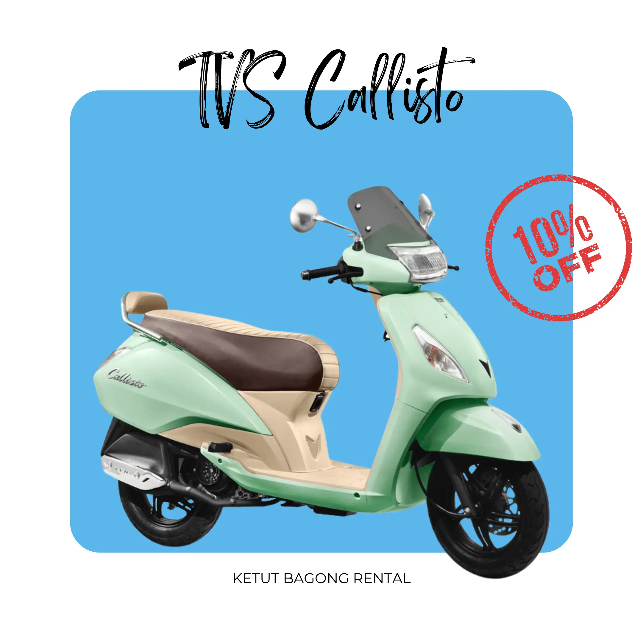 scooter rental ubud: tvs callisto 125cc