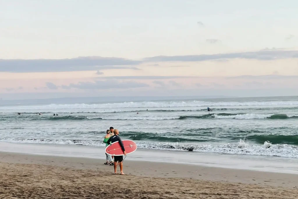 man surfing at the balong beach