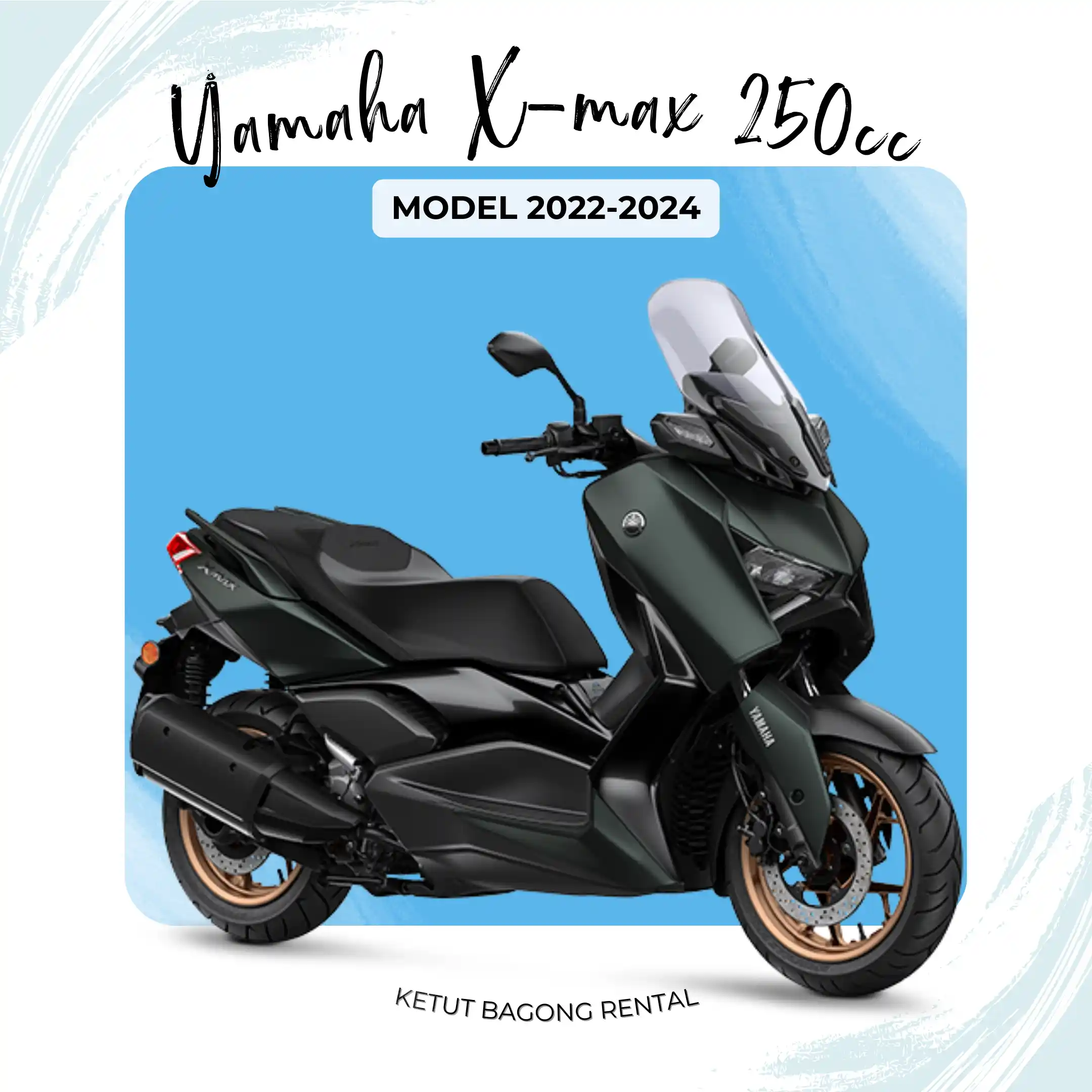 yamaha xmax 250cc 2020 bike rental in canggu