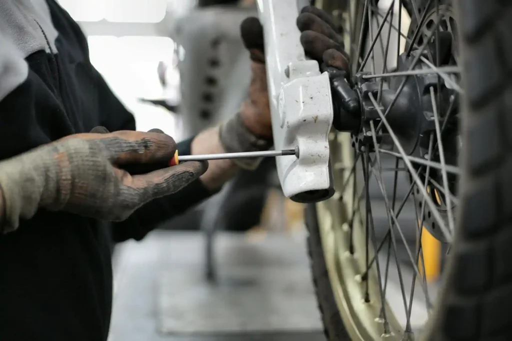 service and always maintenance your motorbike tyre